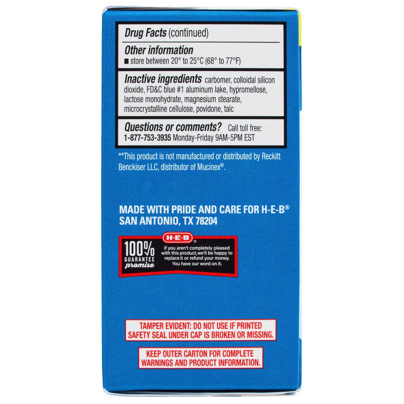 H-E-B Mucus Relief Expectorant Tablets; image 4 of 5