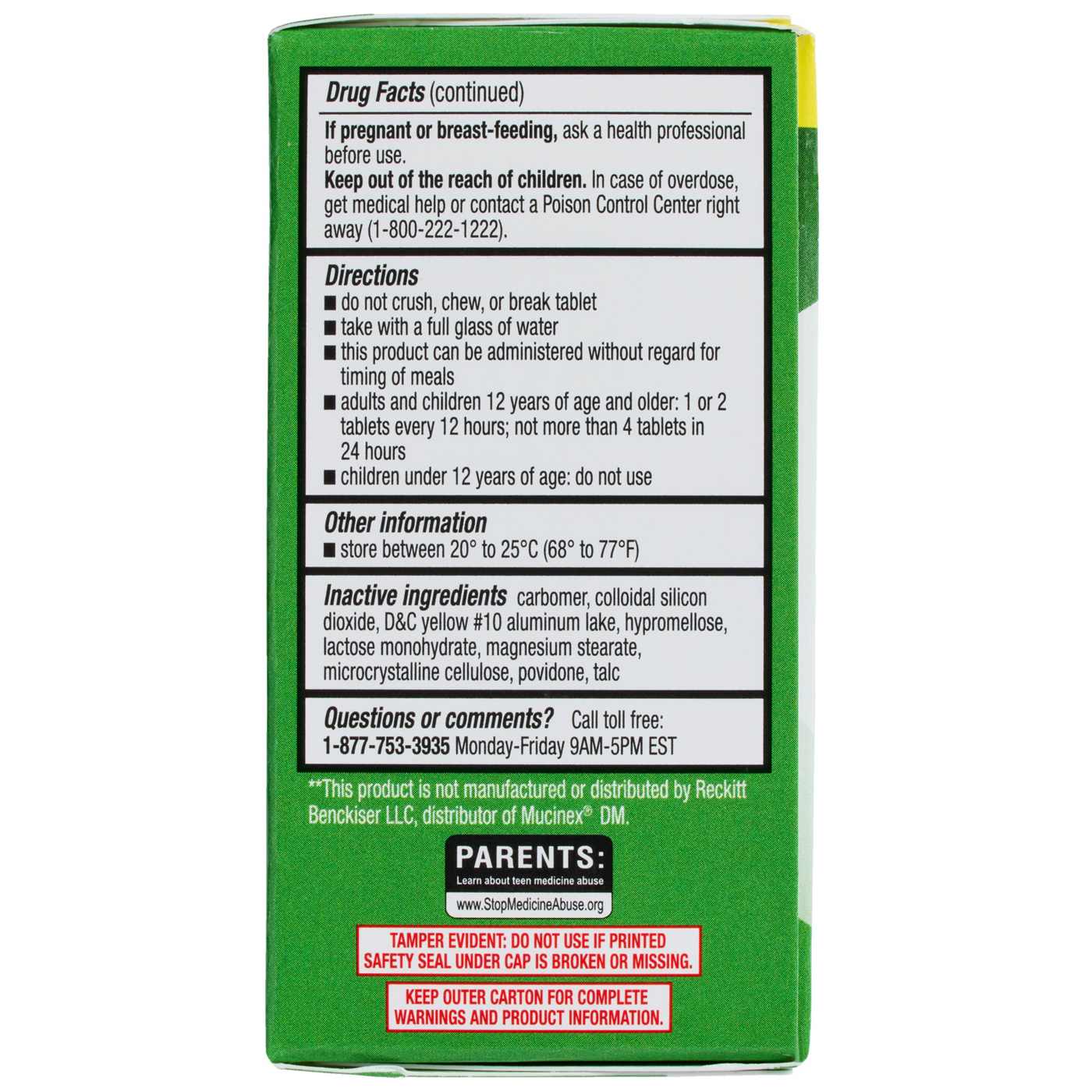 H-E-B Mucus Relief DM Expectorant & Cough Suppressant Tablets; image 3 of 5