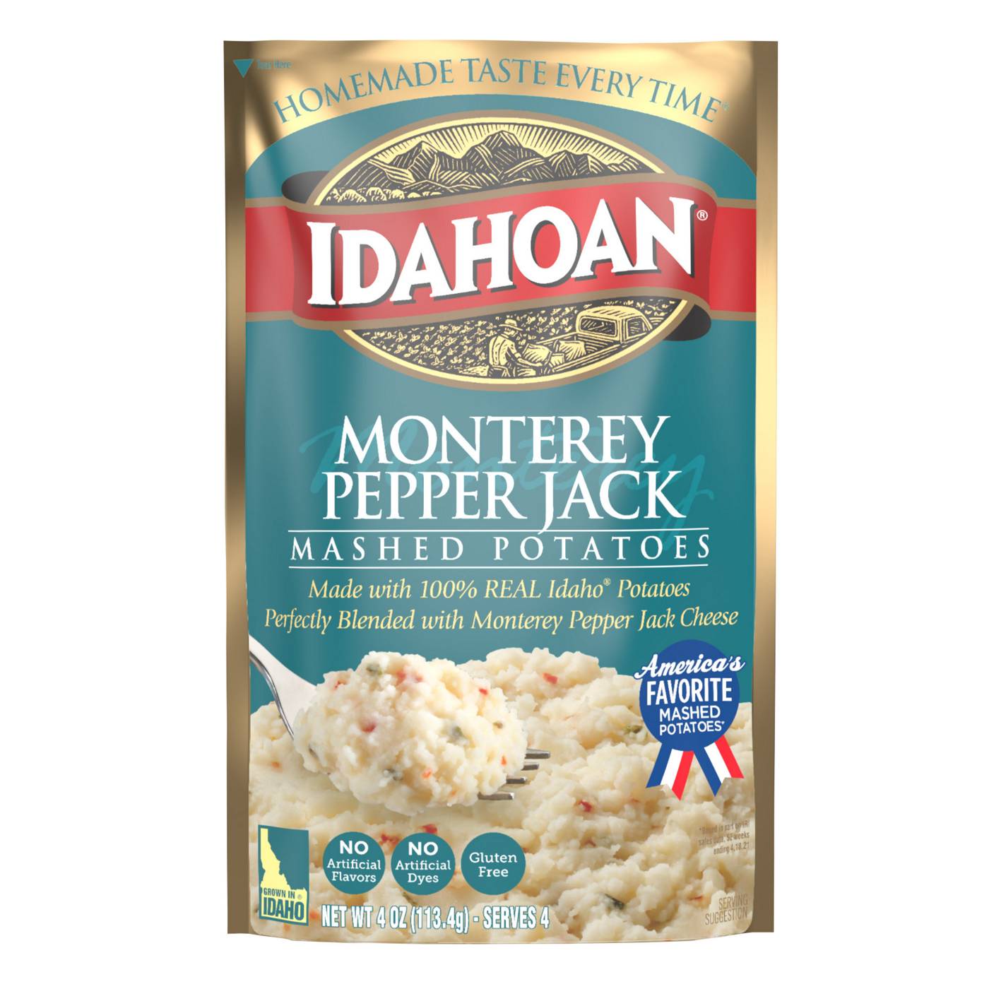 Idahoan Monterey Pepper Jack Mashed Potatoes; image 1 of 5