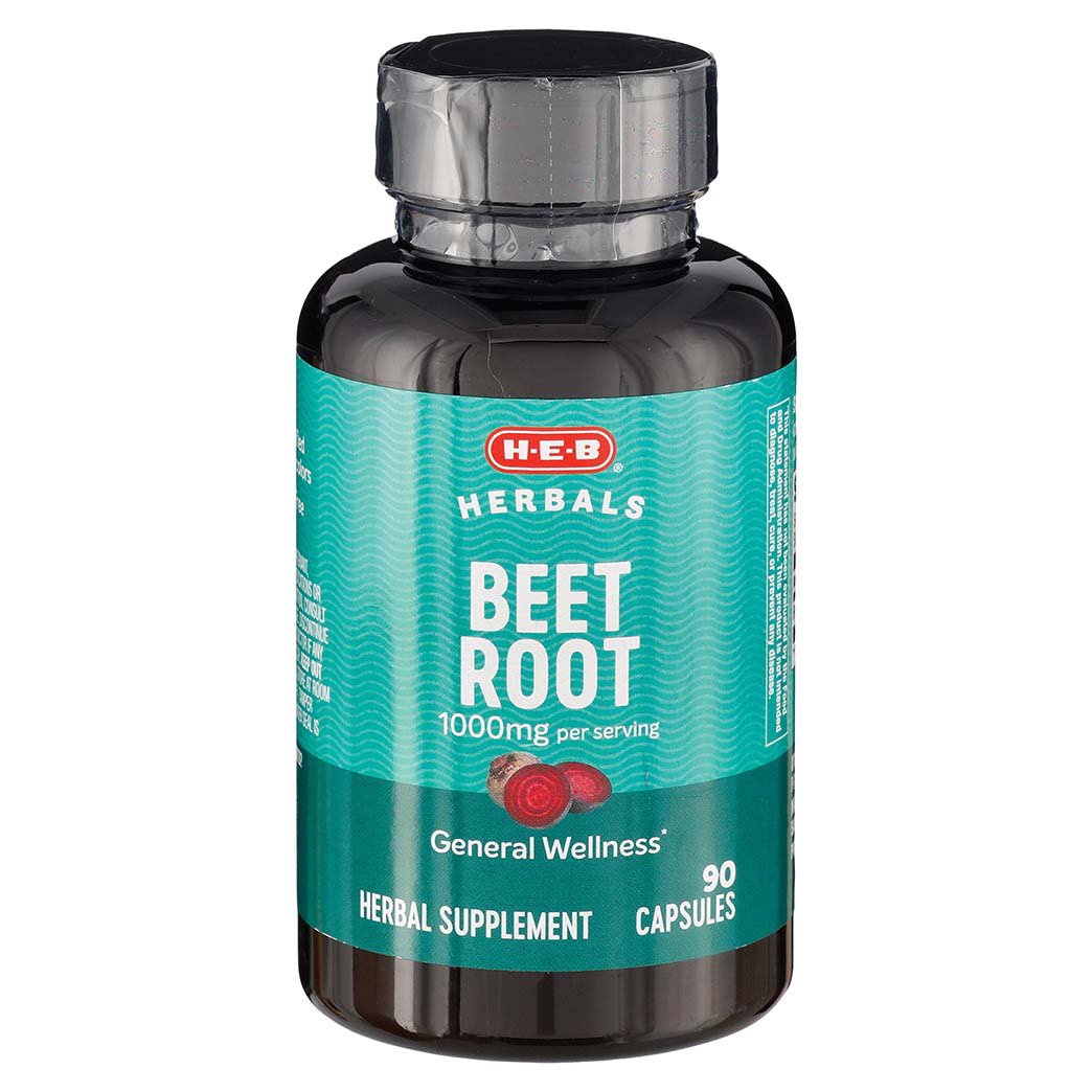HEB Herbals Beet Root 1000 mg Capsules Shop Vitamins & Supplements