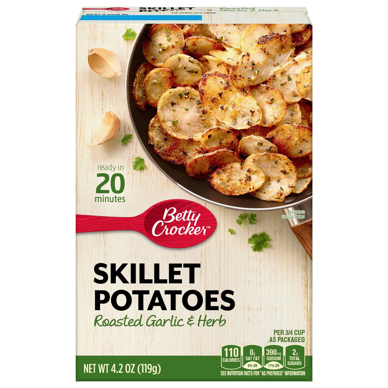 Betty Crocker Roasted Garlic And Herb Crispy Skillet Potatoes Shop Pantry Meals At H E B 1275