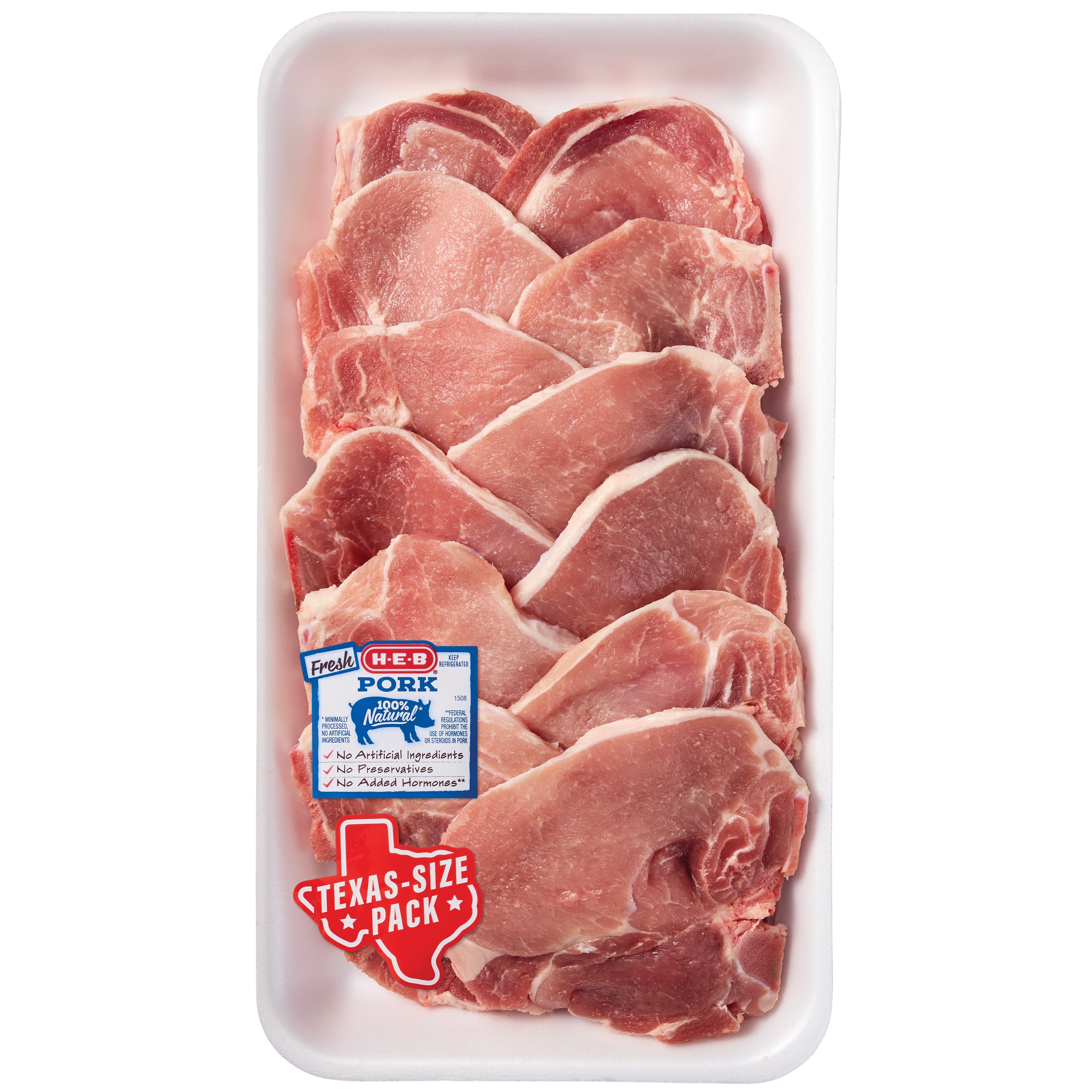 H-E-B Bone-in Center Loin Pork Chops - Texas-Size Pack - Shop Pork at H-E-B