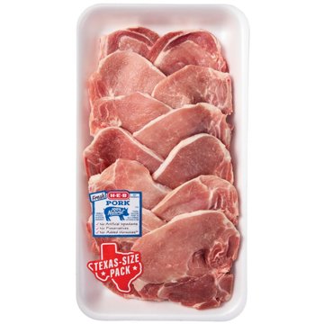 H-E-B Bone-in Center Loin Pork Chops - Texas-Size Pack, Avg. 3.7 lbs