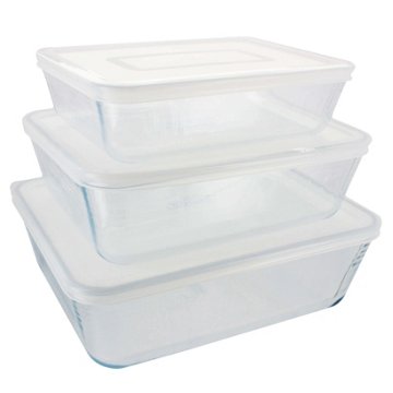 Kitchen & Table by H-E-B Tempered Borosilicate Glass Rectangle Baker Set, 3 pc