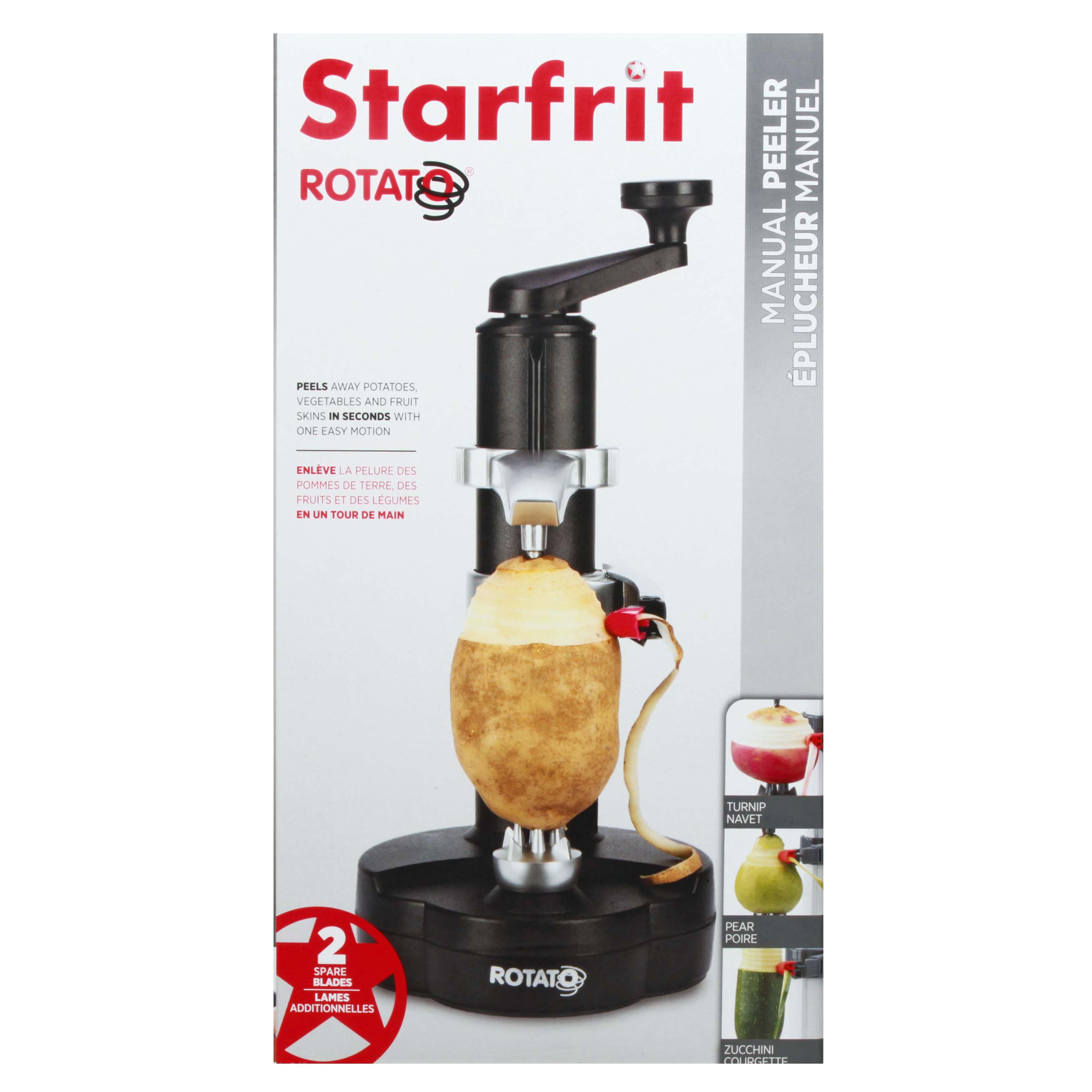 Starfrit Rotato Express Electric Peeler - Instantly Peel Potatoes, Fruits,  and Vegetables - Includes 2 Blades and Thumb Knife in the Food Slicers  department at