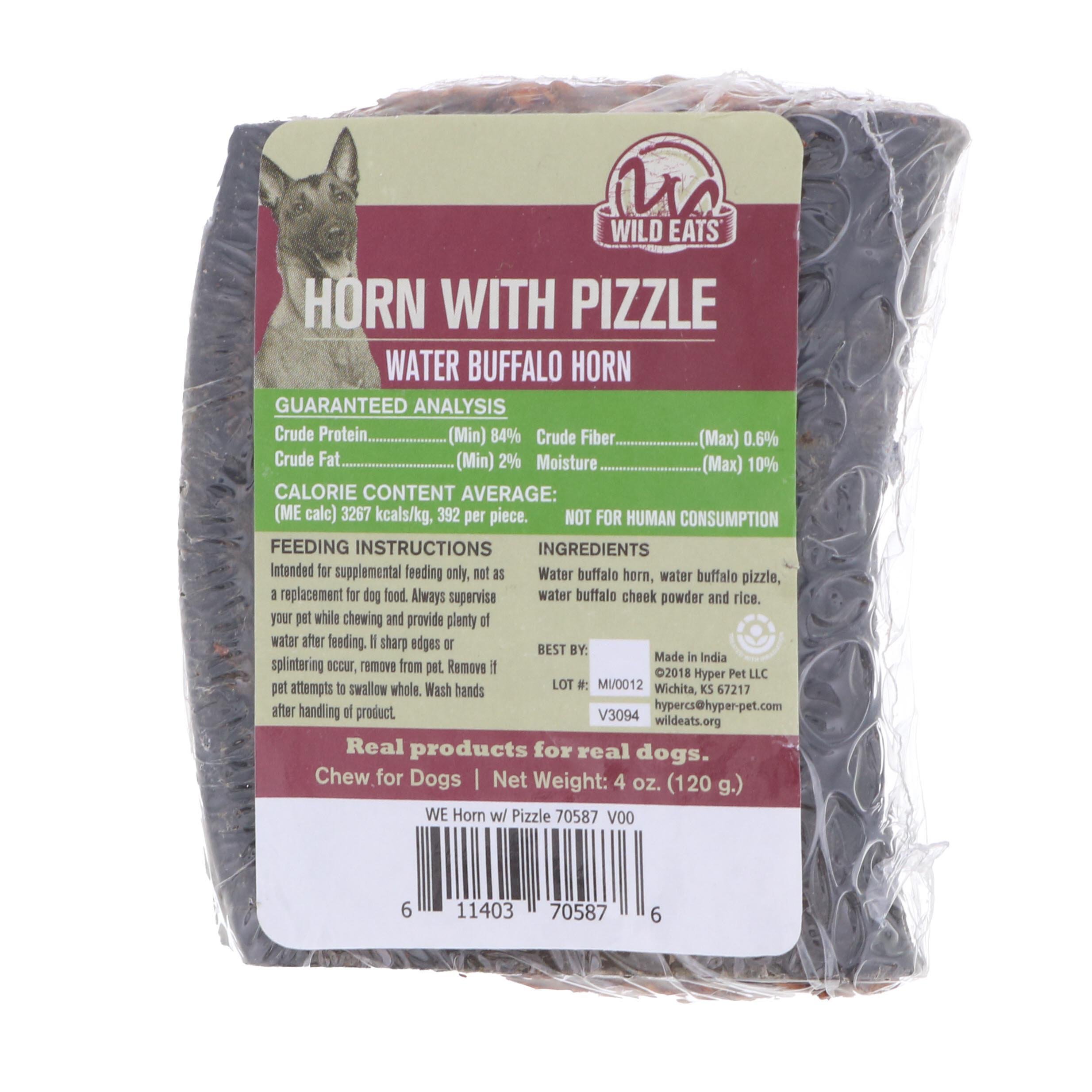 Wild Eats Horn with Pizzle Water Buffalo Horn Dog Treat Shop Bones