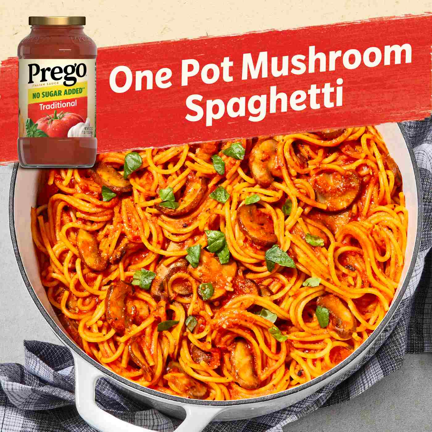 Prego Traditional No Sugar Added Pasta Sauce; image 7 of 8