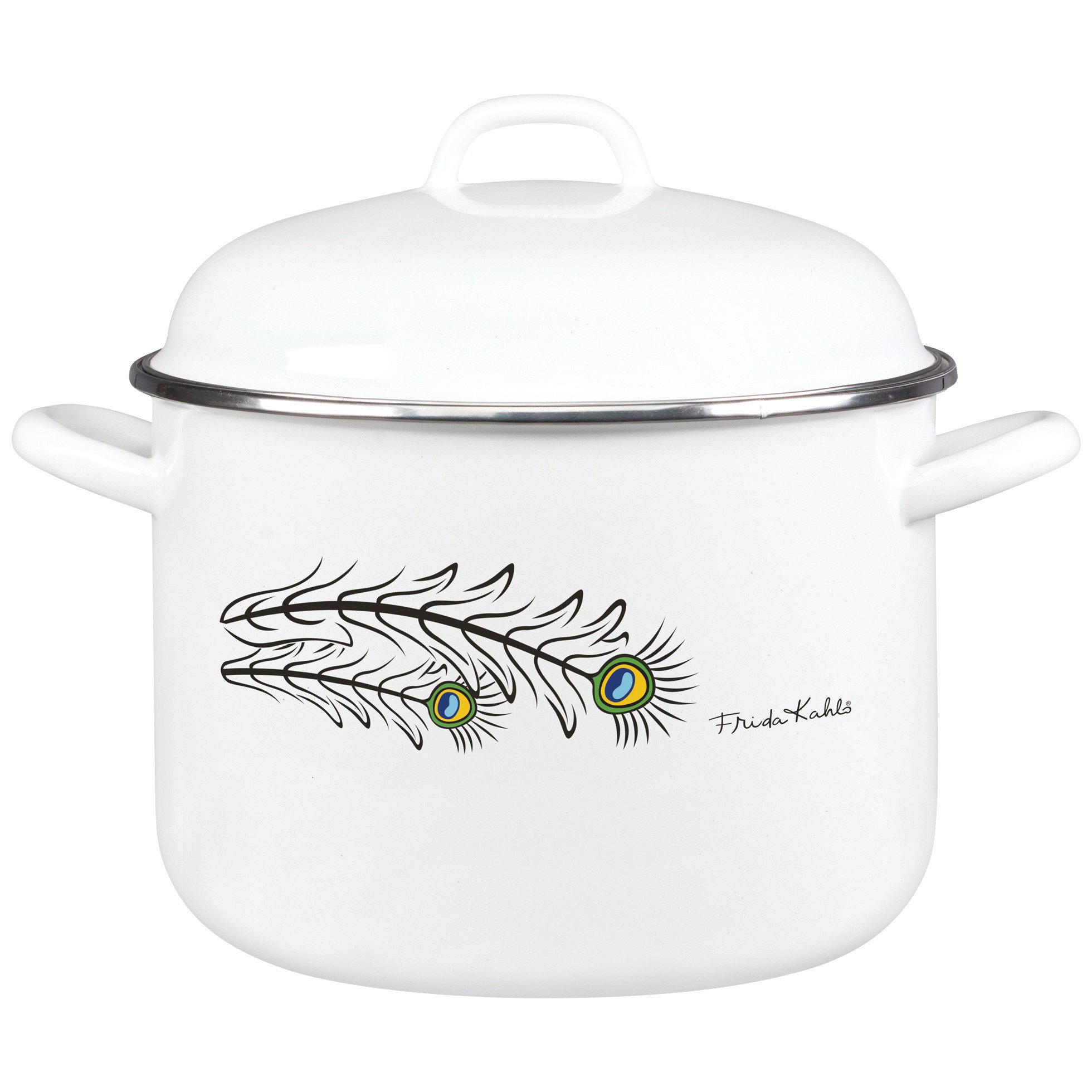 Cinsa Frida Kahlo White Stockpot Shop Stock Pots & Sauce Pans at HEB