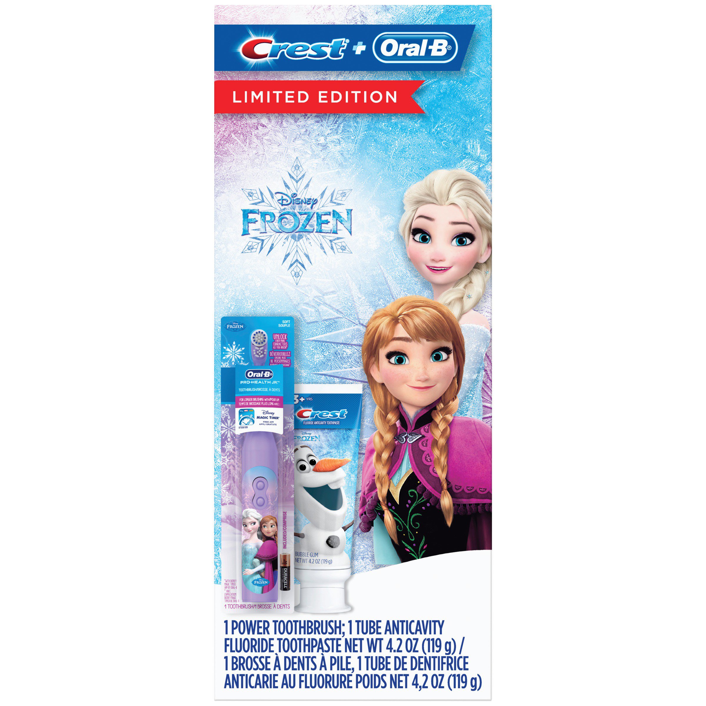 Crest + Oral B Kids Disney's Frozen Power Toothbrush & Toothpaste ...