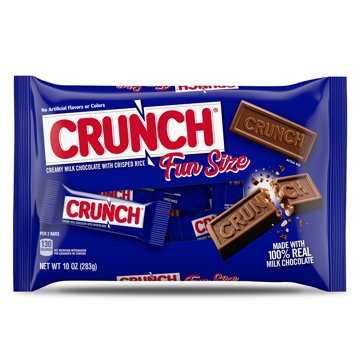 Crunch Milk Chocolate Fun Size Candy Bars, 10 oz