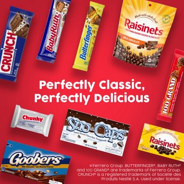 Crunch Milk Chocolate Fun Size Candy Bars, 10 oz