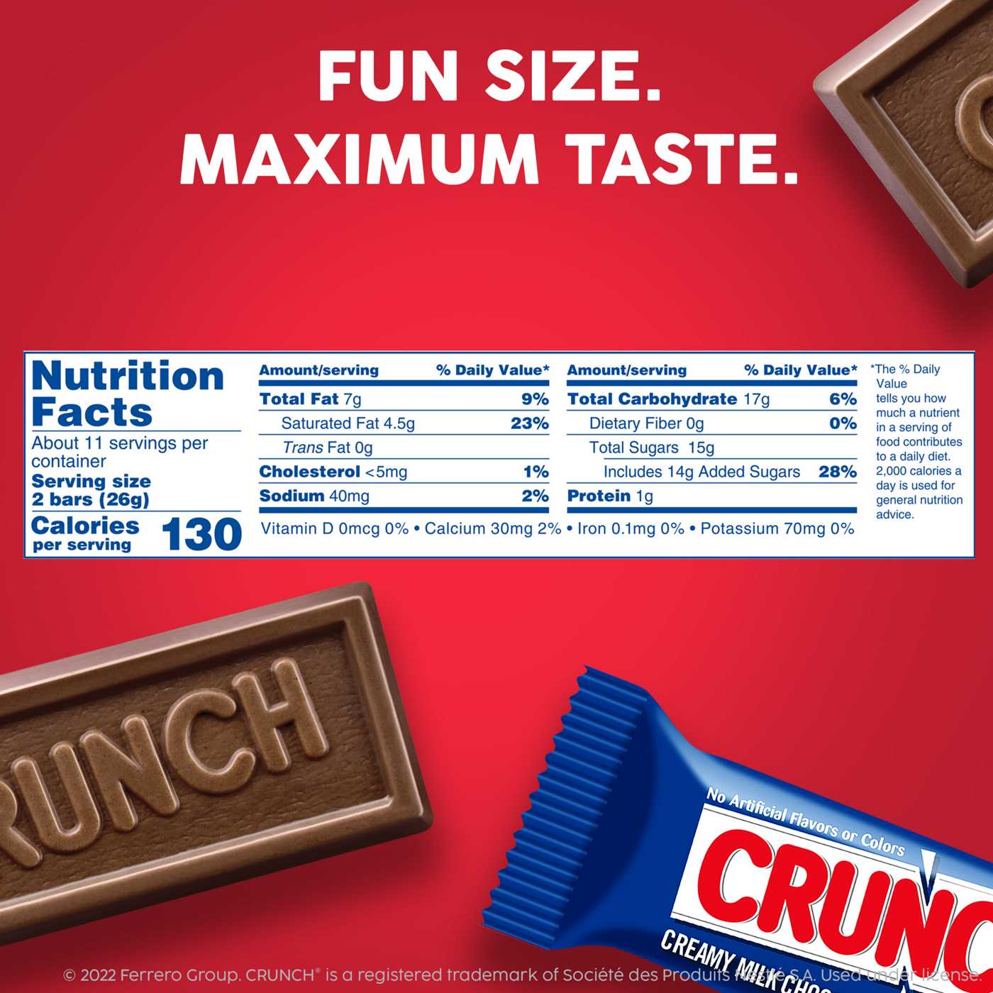 Crunch Milk Chocolate Fun Size Candy Bars; image 6 of 9