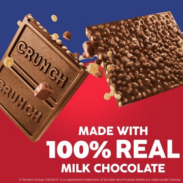 Crunch Milk Chocolate Fun Size Candy Bars, 10 oz