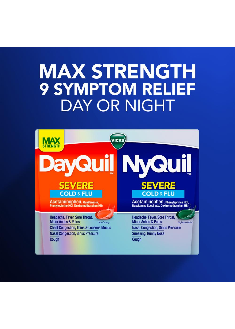 Vicks DayQuil + NyQuil SEVERE Cold & Flu Combo Pack; image 2 of 9