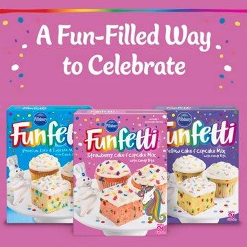 Pillsbury Funfetti Strawberry Cake Mix with Candy Bits, 15.3 oz
