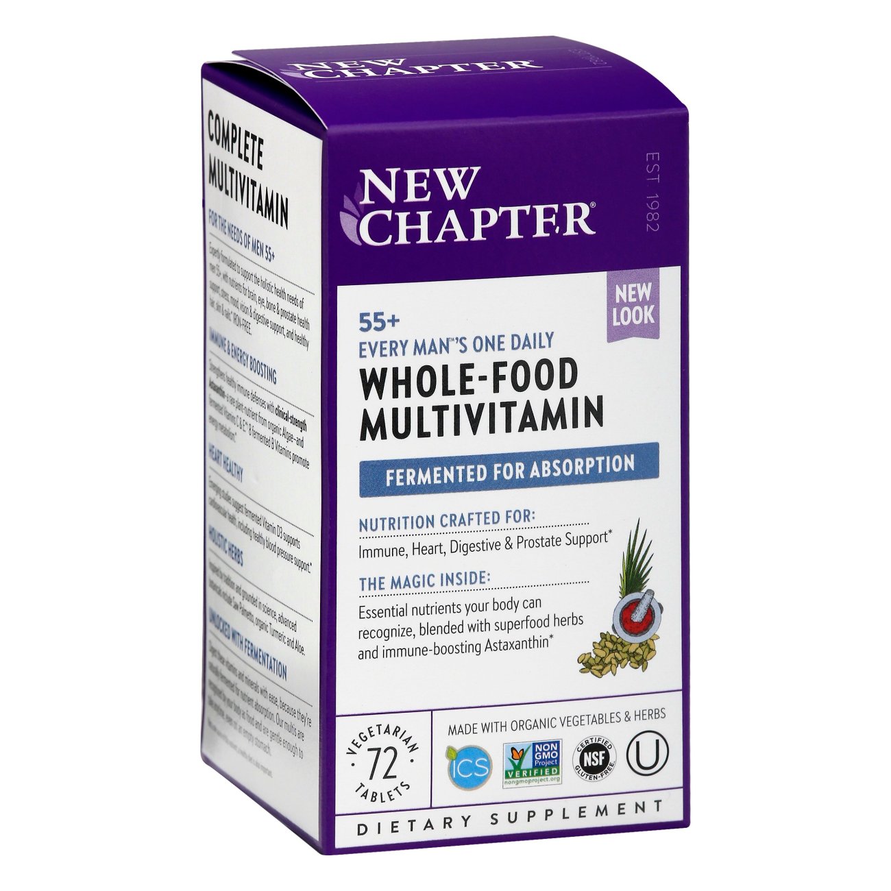 New Chapter Whole Food Fermented Multi Immune Heart Prostate Support, 72 ct