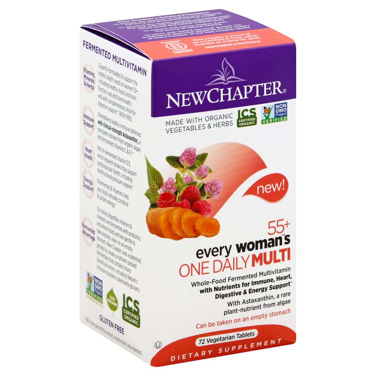 New Chapter Every Woman's 55 Plus One Daily Multivitamin Tablets, 72 ct