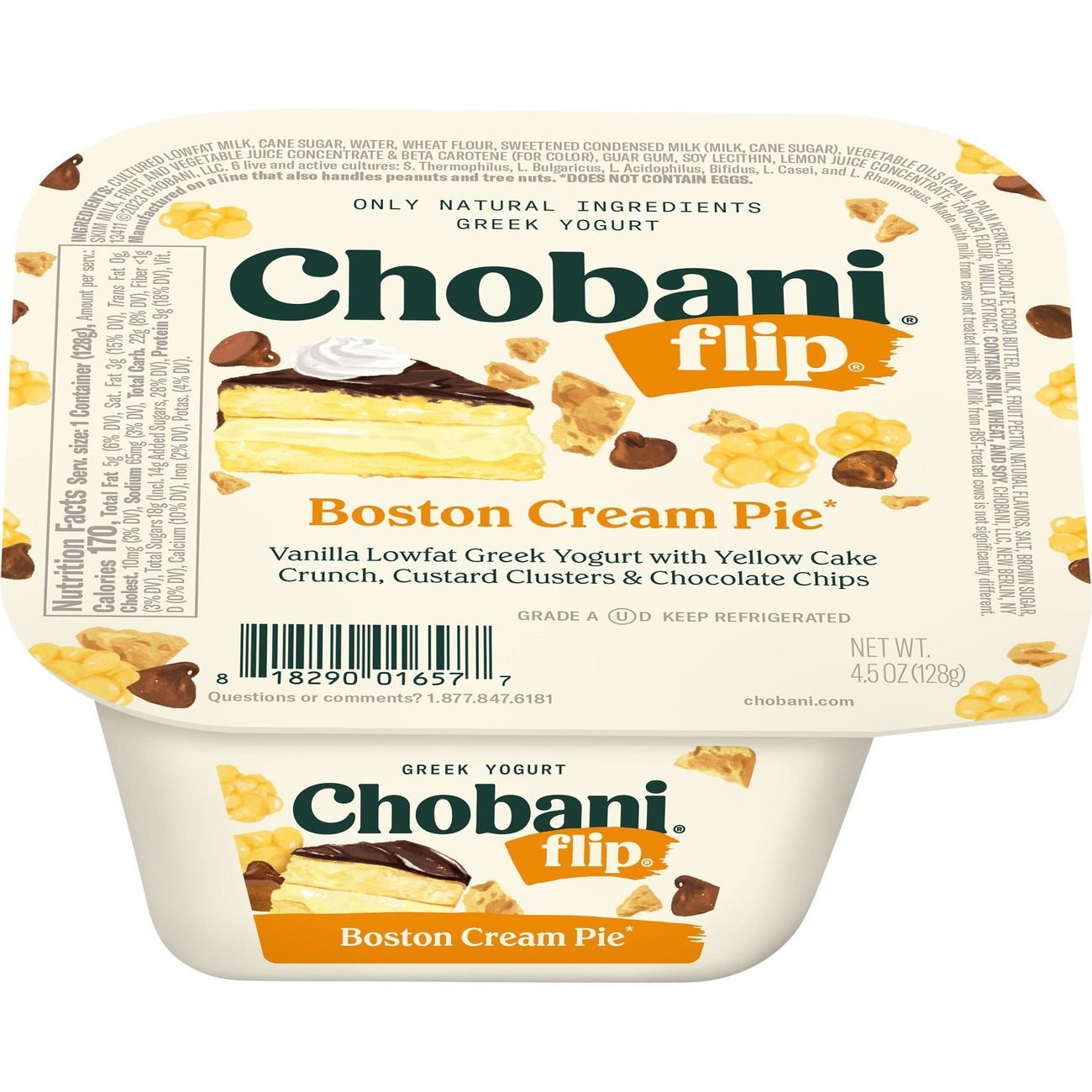 Chobani Flip LowFat Boston Cream Pie Greek Yogurt Shop Yogurt at HEB