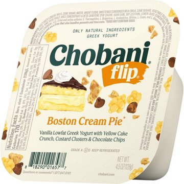 Chobani Flip Low-Fat Boston Cream Pie Greek Yogurt 