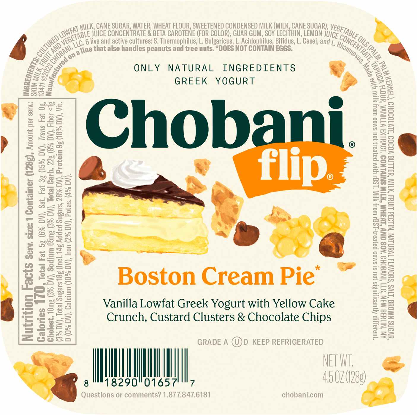 Chobani Flip Low-Fat Boston Cream Pie Greek Yogurt ; image 6 of 7