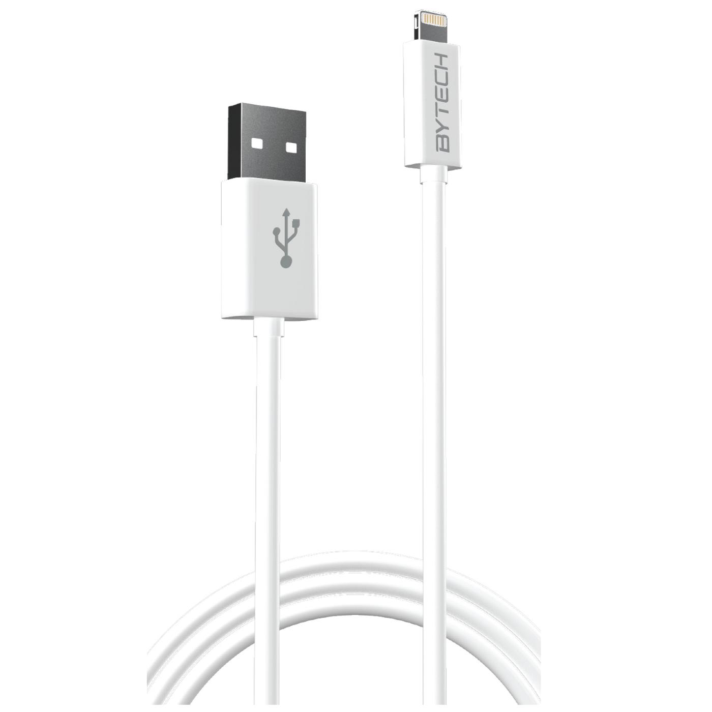 Bytech Classic Charge N Sync Lightning Cable - White; image 2 of 2
