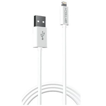 Bytech Classic Charge N Sync Lightning Cable - White, 3.5'