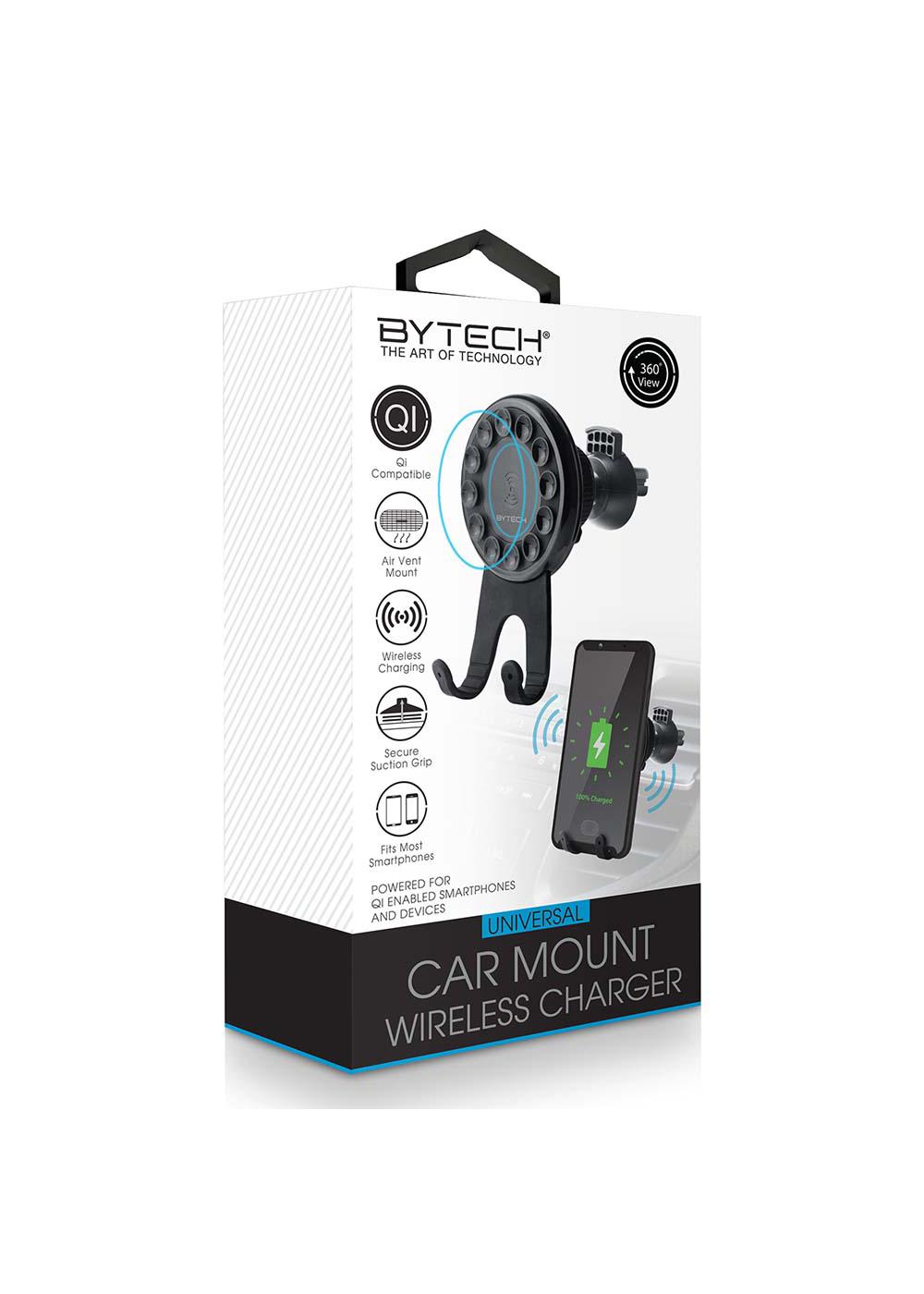 Bytech Wireless Charger Car Mount - Black; image 1 of 2