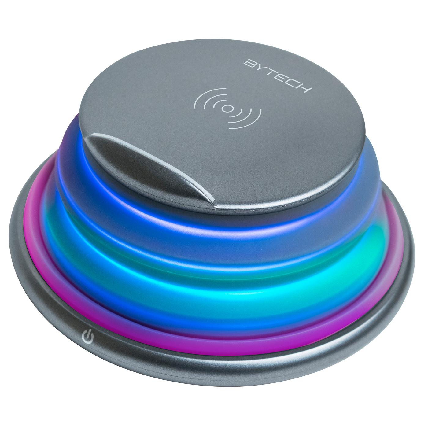 Bytech Pop Up Wireless Charging Pad with Color Changing Lights; image 2 of 2