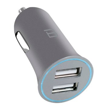 Bytech Dual-Port USB Car Charger - Silver