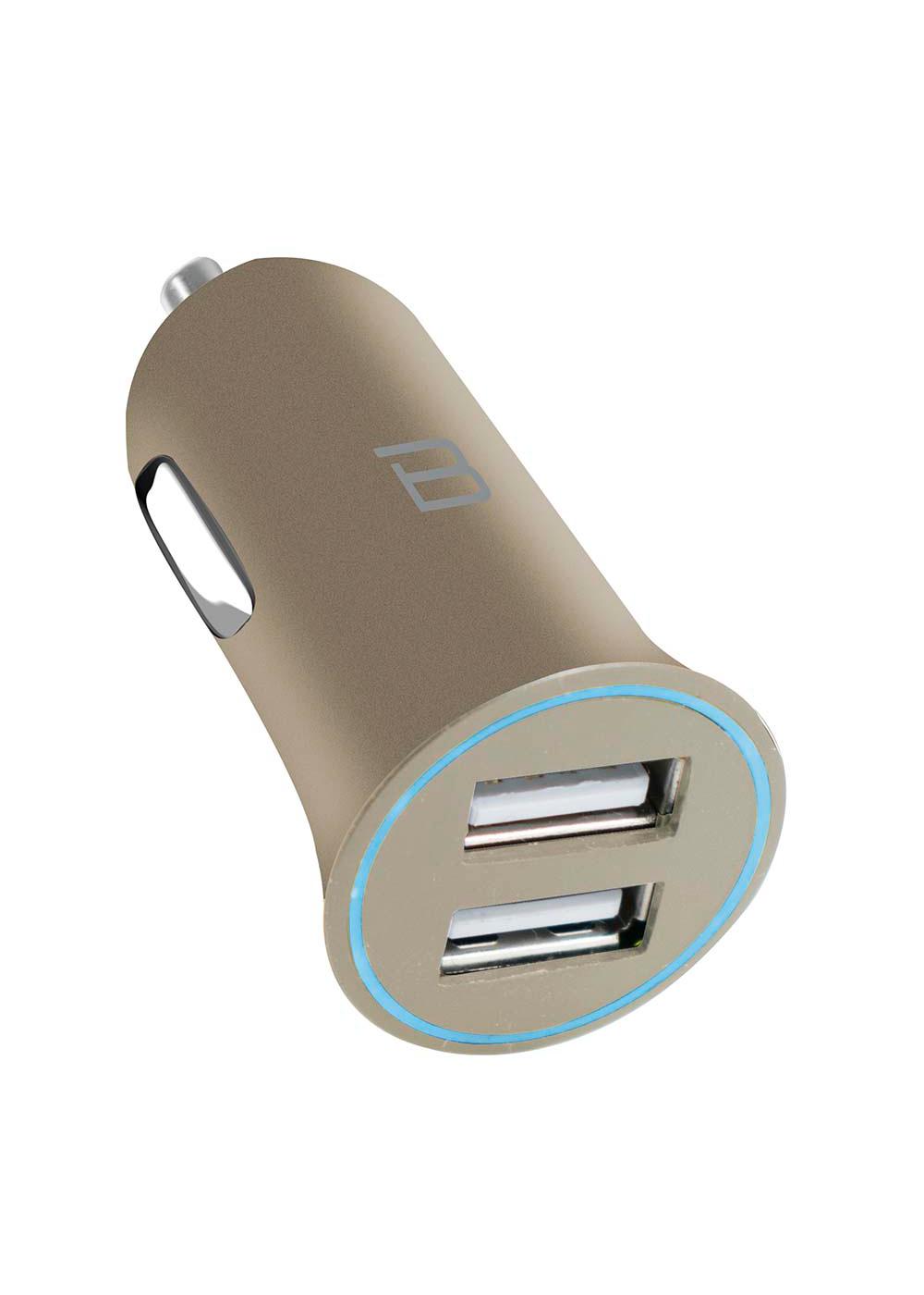 Bytech Dual-Port USB Car Charger - Gold; image 2 of 2