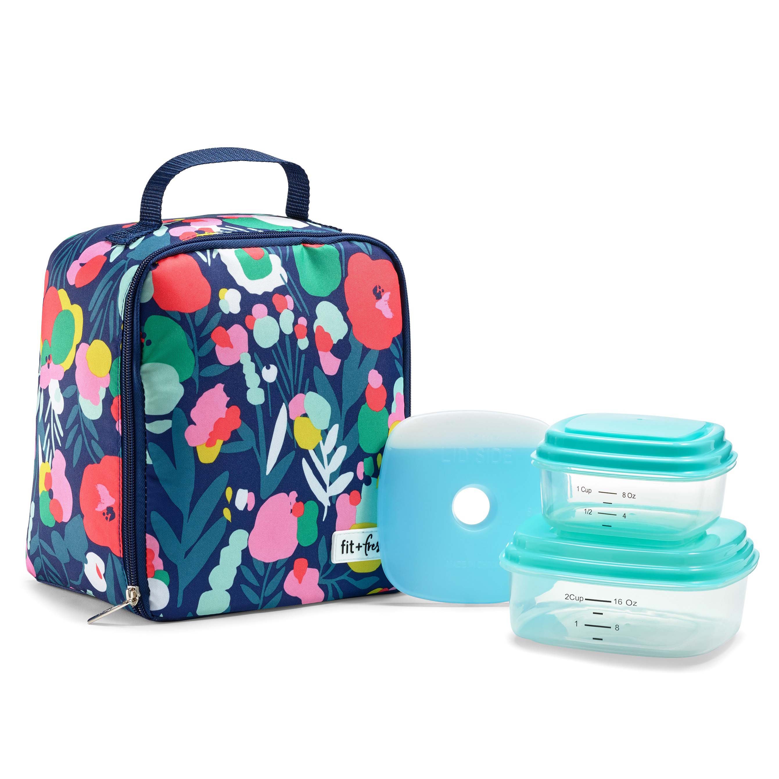 Fit & Fresh Saybrooke Floral Pink Lunch Kit Shop Lunch Boxes at HEB