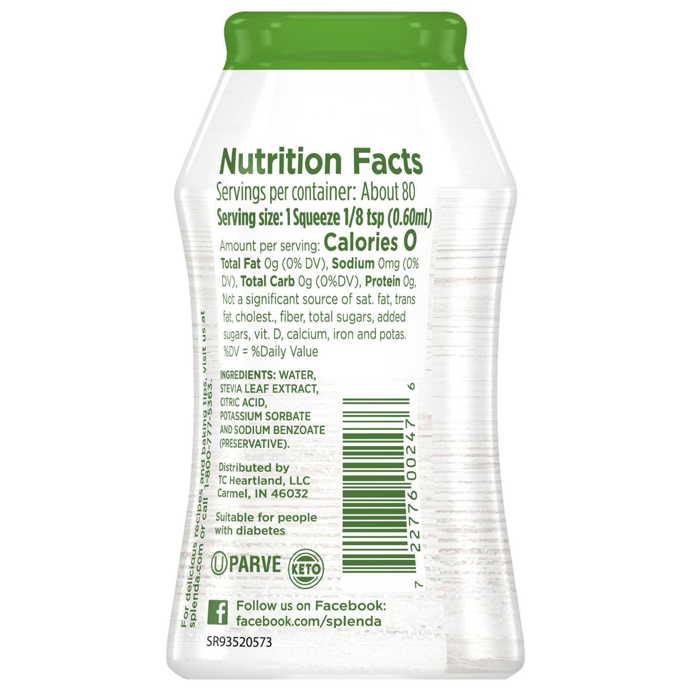 Splenda Stevia Liquid Zero Calorie Sweetener Shop Sugar substitutes