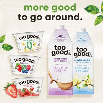 Too Good & Co. Lower Sugar Greek Yogurt - Vanilla , 32 oz