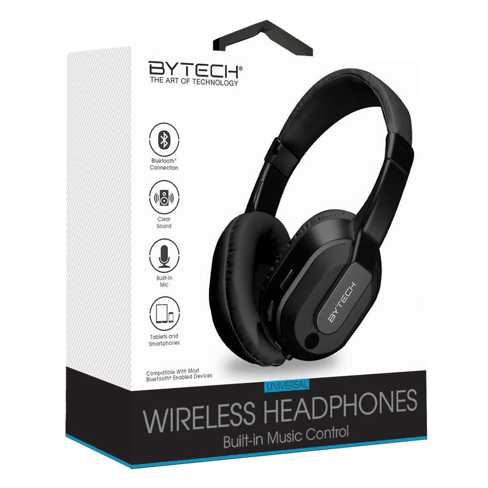 Bytech bluetooth chrome headphones shop audio at h e b