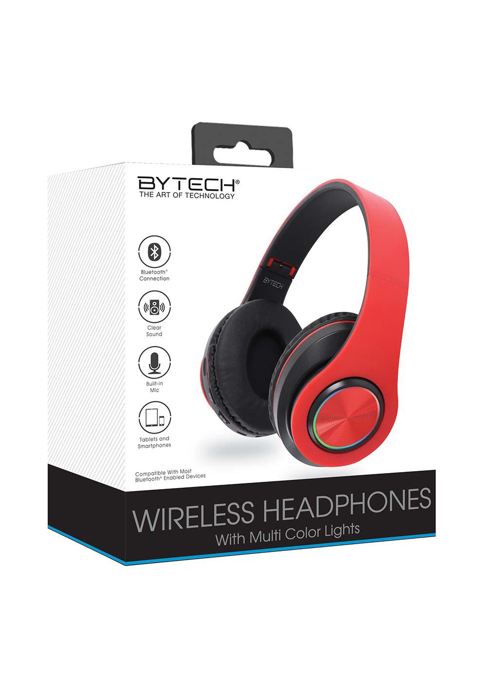 Bytech Wireless Headphones - Red & Black; image 1 of 2