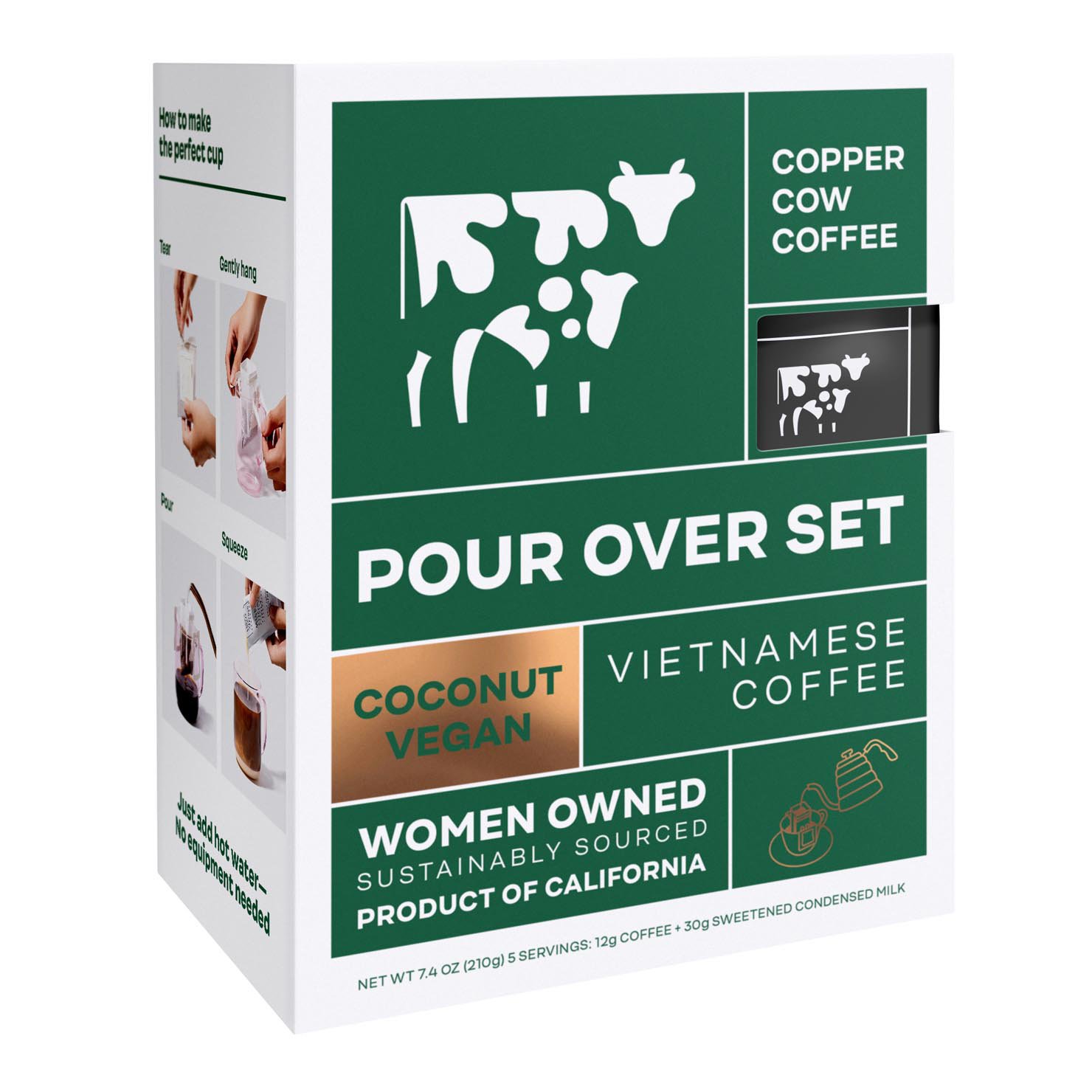 Copper Cow Coffee Coconut Vegan Pour Over Kit Shop Coffee at HEB