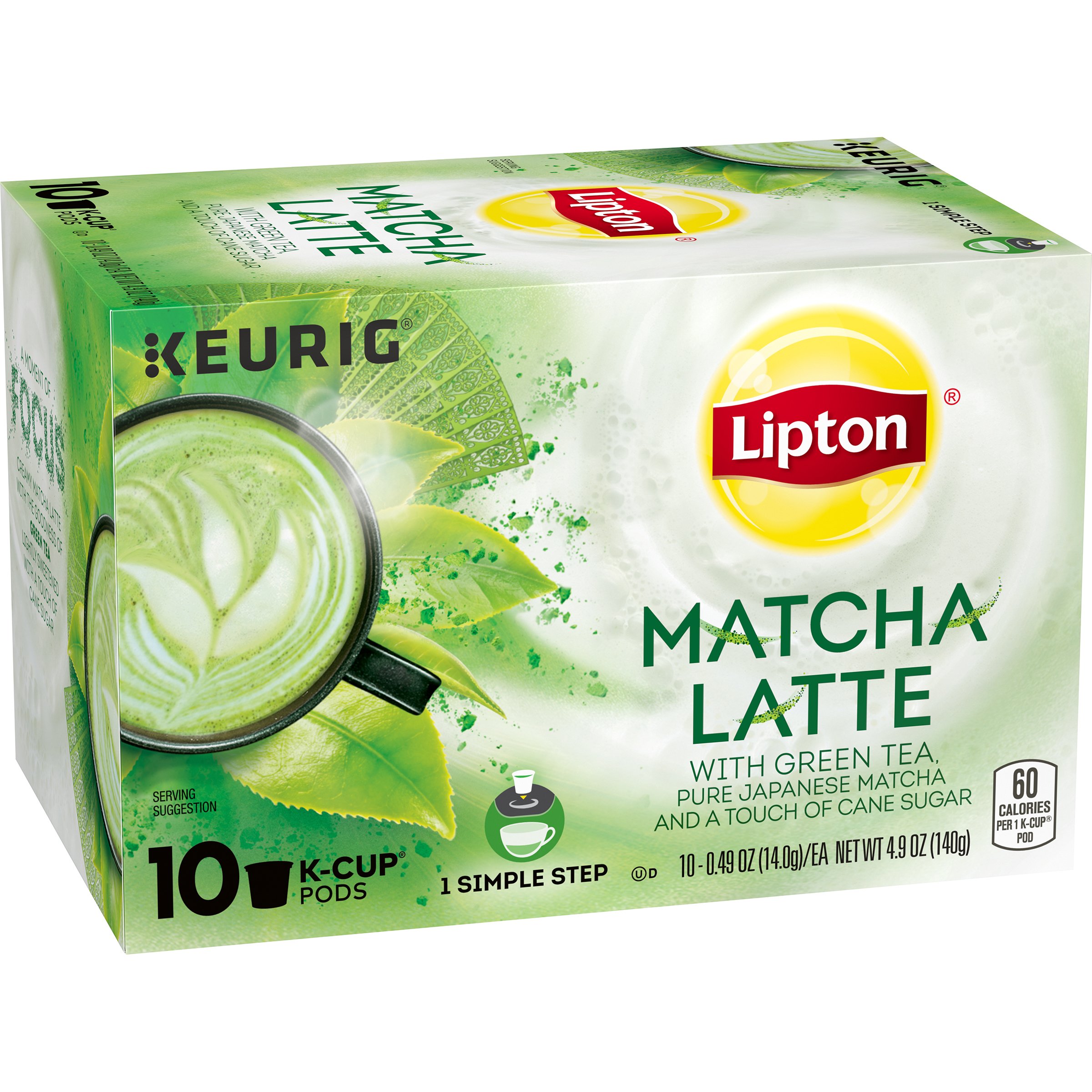 Lipton Matcha Latte with Green Tea Single Serve Tea K Cups - Shop Tea