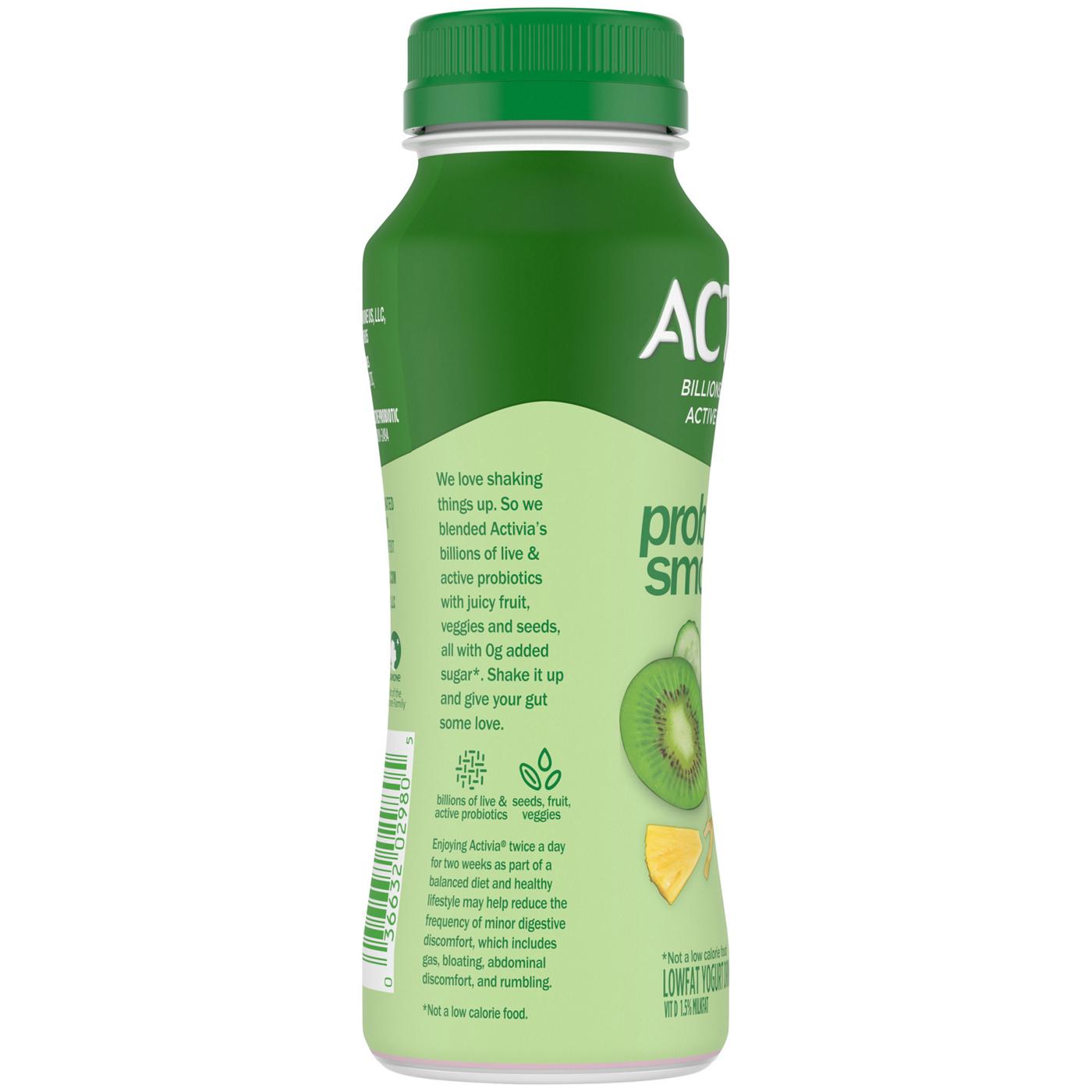 Activia Chia Flax Hemp Seeds Pineapple Kiwi Cucumber Ginger Smoothie