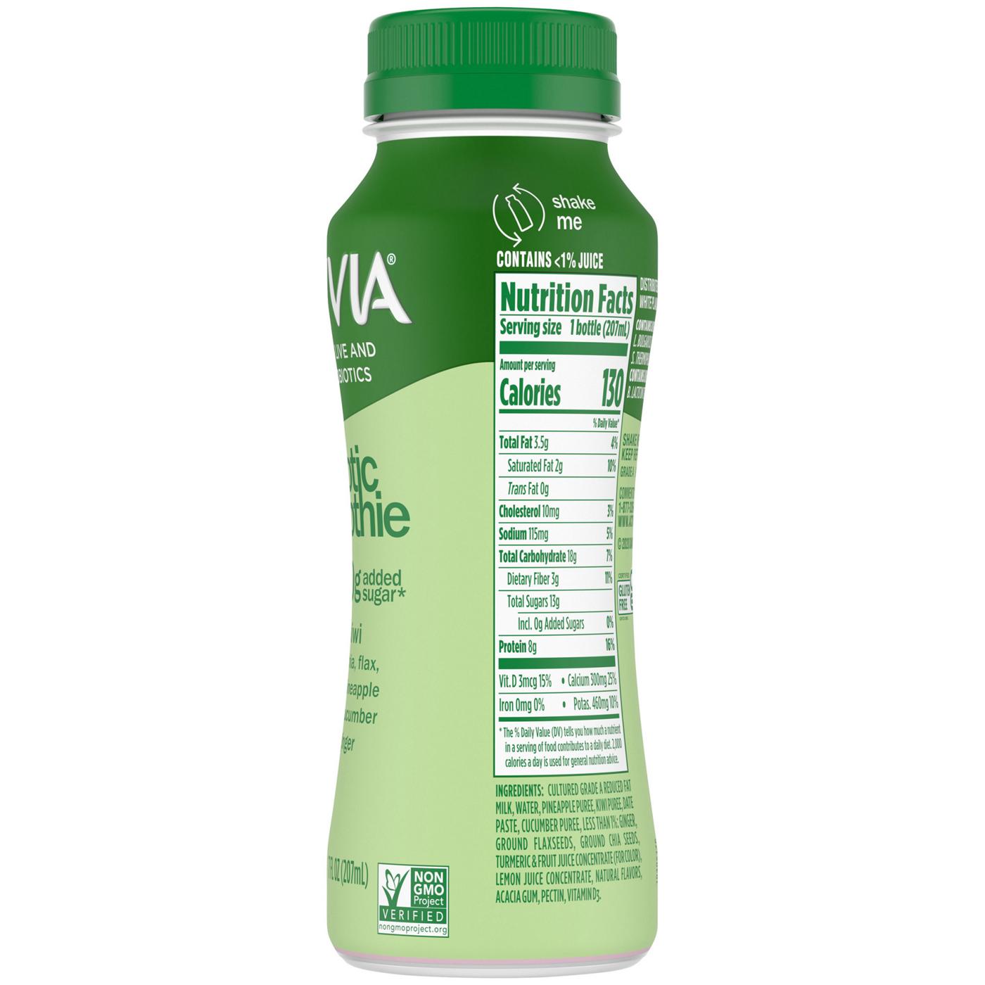 Activia Chia Flax Hemp Seeds Pineapple Kiwi Cucumber Ginger Smoothie; image 4 of 8