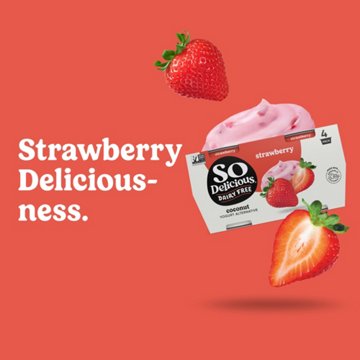 So Delicious Dairy Free Coconutmilk Yogurt - Strawberry, 4 pk