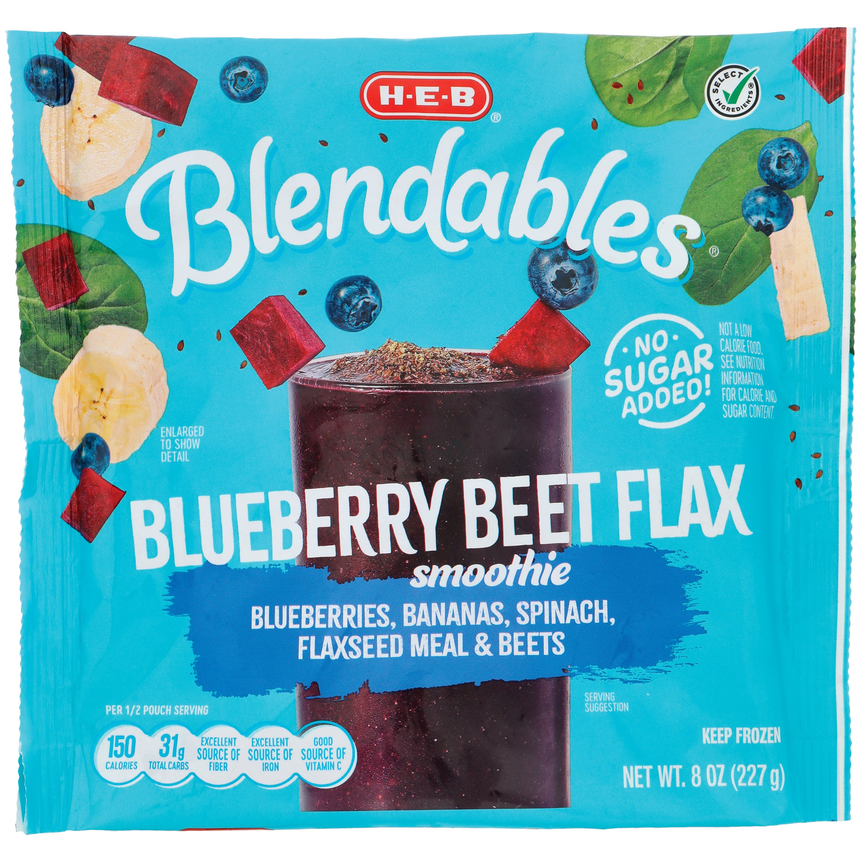 HEB Select Ingredients Blendables Blueberry Beet Flax Smoothie Shop Fruit at HEB