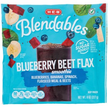 H-E-B Blendables Blueberry Beet Flax Smoothie, 8 oz