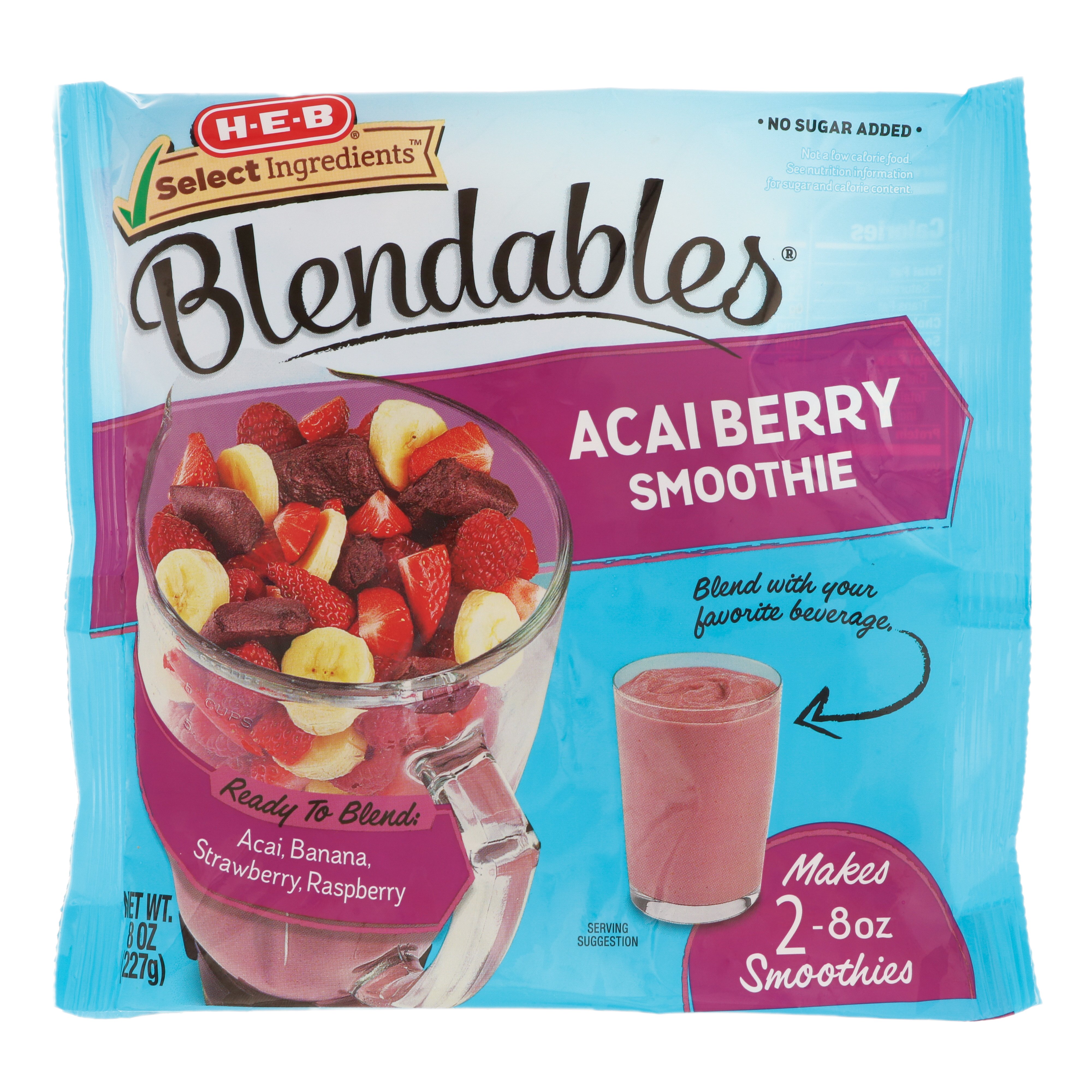 H-E-B Select Ingredients Blendables Acai Berry Smoothie - Shop Juice &  Smoothies at H-E-B