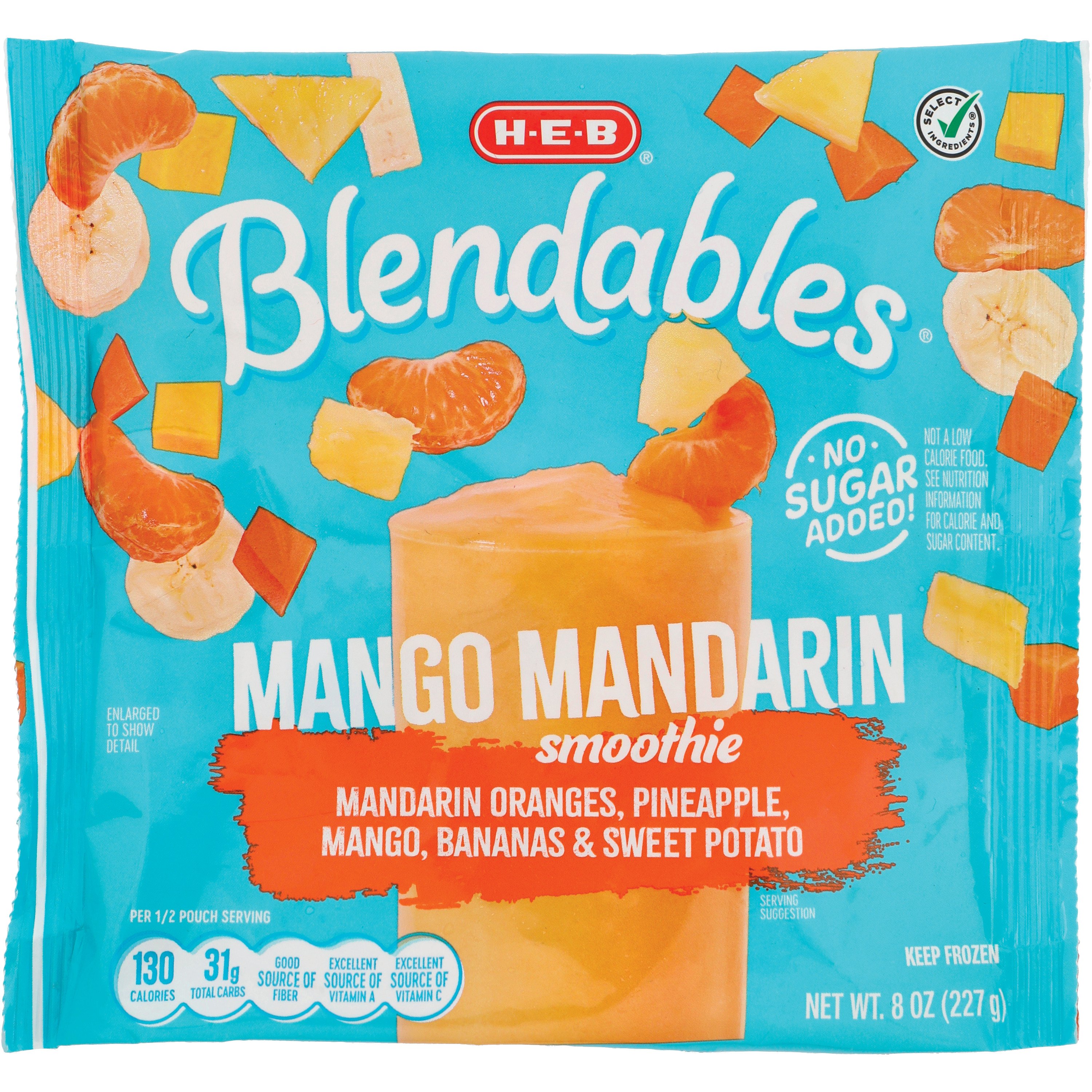 H-E-B Select Ingredients Blendables Mango Mandarin Smoothie - Shop ...