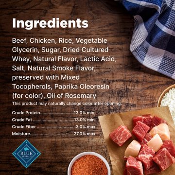 Blue Buffalo Nudges ers Dog Treats - Steak, 16 oz