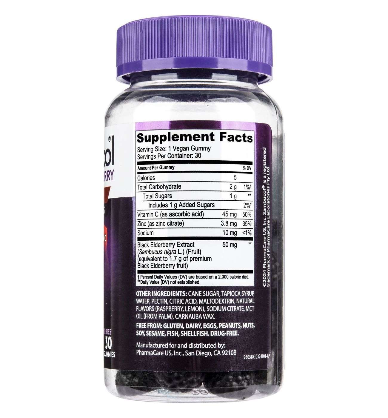 Sambucol Advanced Black Elderberry with Vitamin C & Zinc Immunity Gummies; image 2 of 6