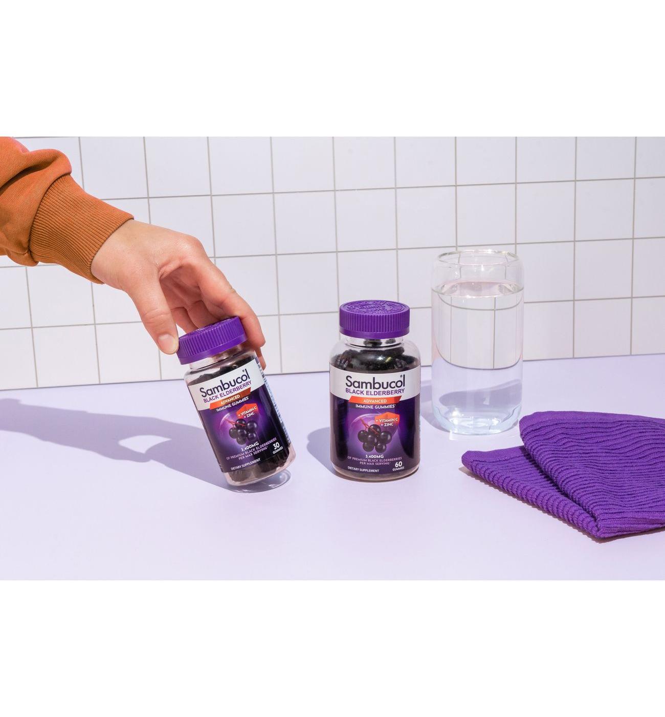 Sambucol Advanced Black Elderberry with Vitamin C & Zinc Immunity Gummies; image 3 of 6