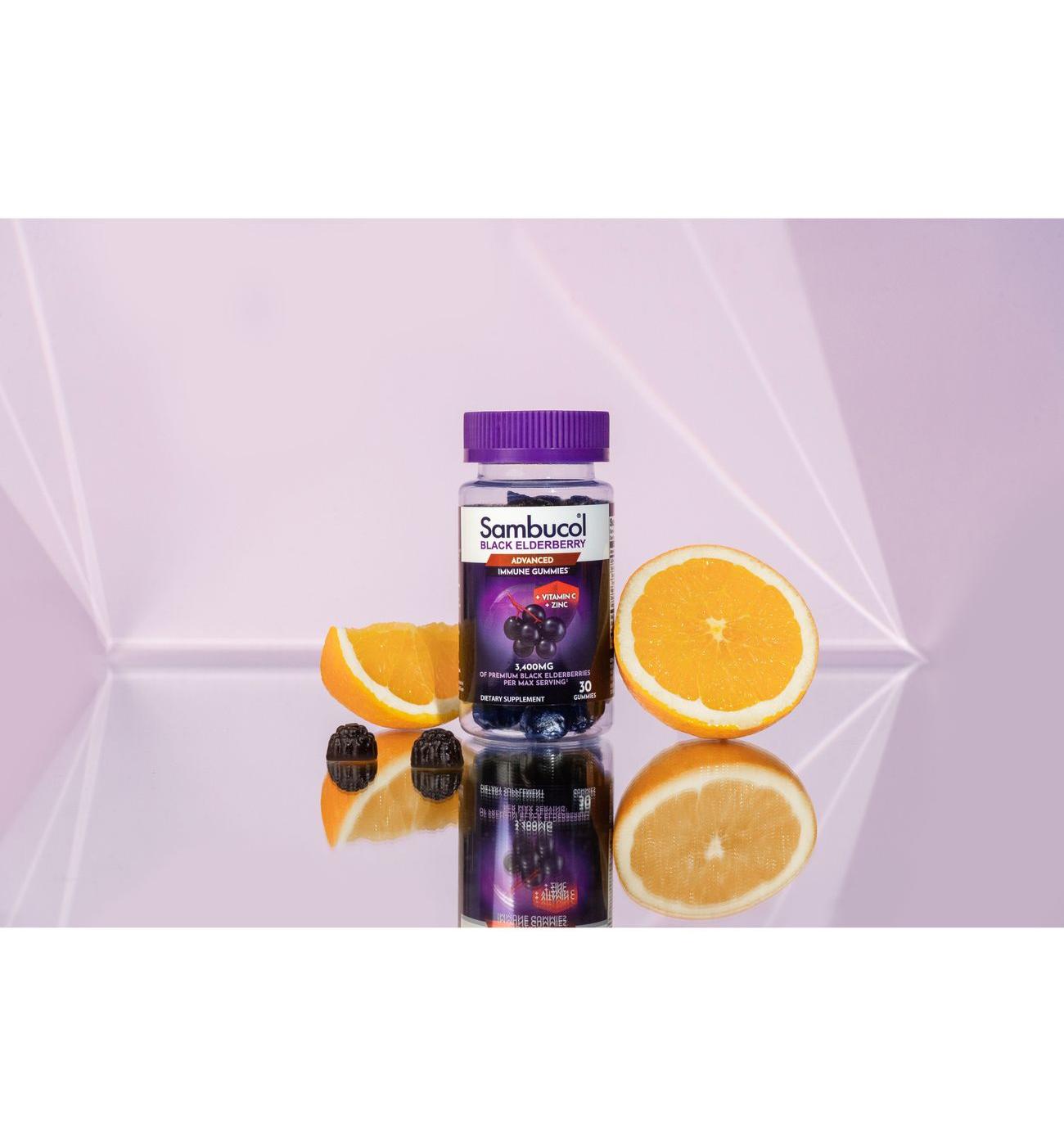 Sambucol Advanced Black Elderberry with Vitamin C & Zinc Immunity Gummies; image 4 of 6