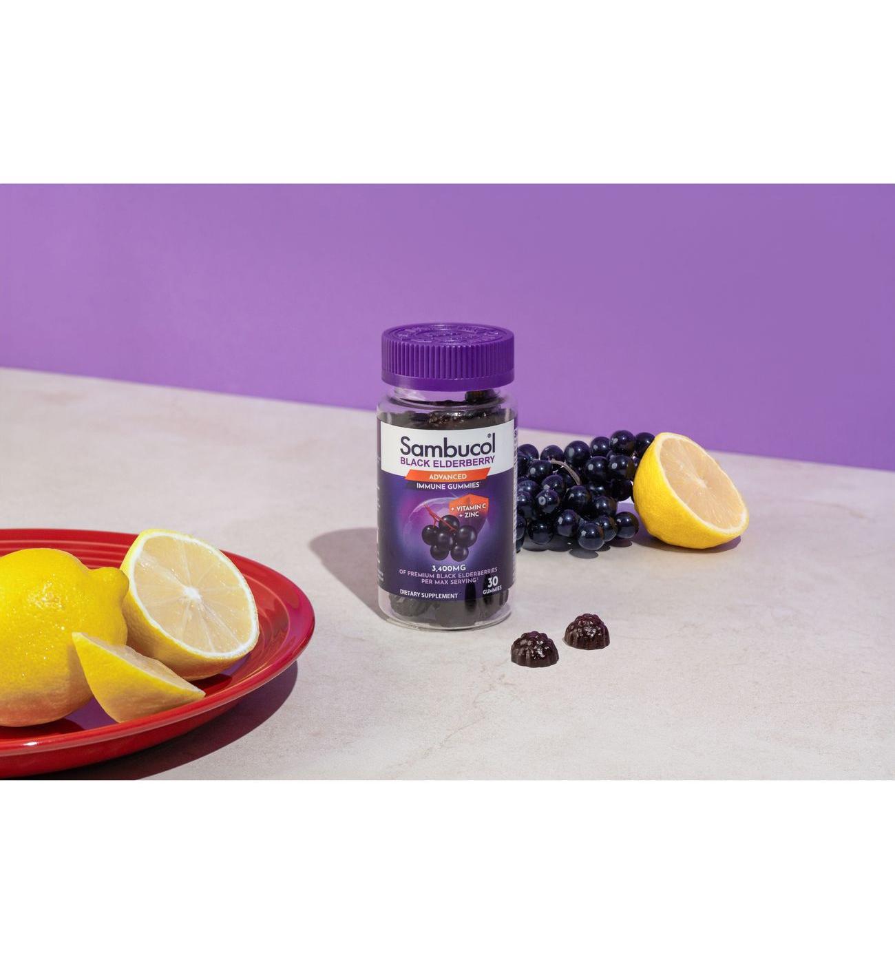 Sambucol Advanced Black Elderberry with Vitamin C & Zinc Immunity Gummies; image 5 of 6