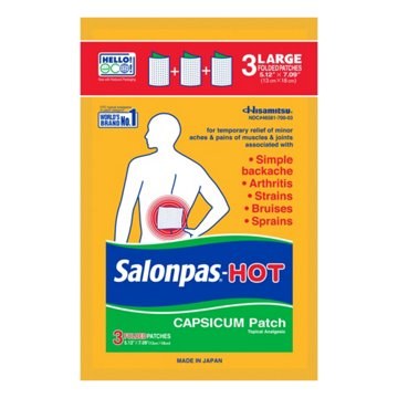Salonpas Hot Capsicum Patch, 3 ct